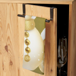 Kerstfeest Golden Snowman Winter Feestdagen Theedoek