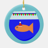 kerstfeest Goldfish Custom Ornament (Achterkant)