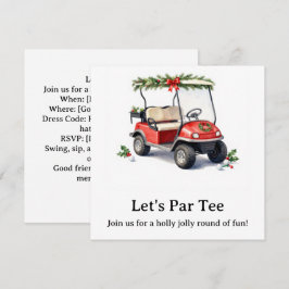 Kerstfeest Golfen Laten we met de Kerstman op de P Kaart