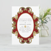  kerstfeest  Gothic Baroque Wedding Kaart (Staand voorkant)