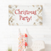 Kerstfeest, Gouden Accent, Hangen Spandoek (Insitu)