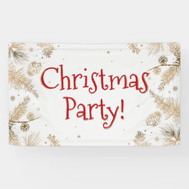 Kerstfeest, Gouden Accent, Hangen Spandoek