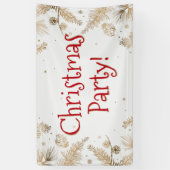 Kerstfeest, Gouden Accent, Hangen Spandoek (Verticaal)