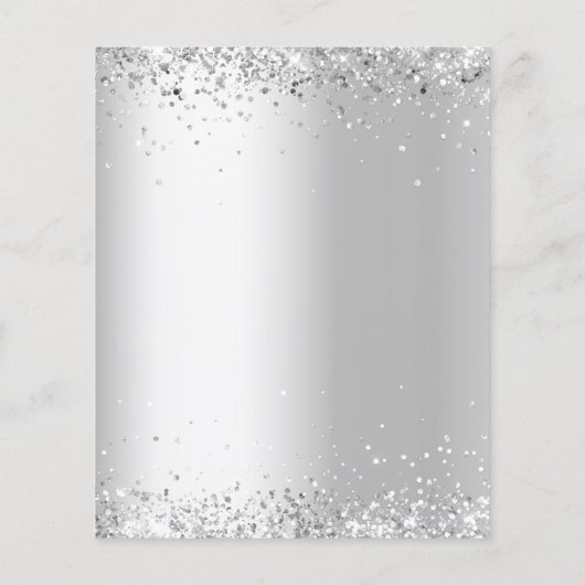 Kerstfeest gouden deur zilveren uitnodiging (Achterkant)