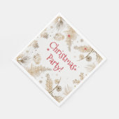 kerstfeest, gouden pins, servet (Hoek)