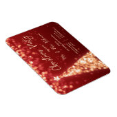 Kerstfeest Gouden Rode Boom Sparkle Lights Magneet (Rechterzijde)