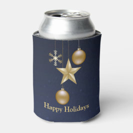 Kerstfeest Gouden Sieraden Marineblauw Elegant Blikjeskoeler