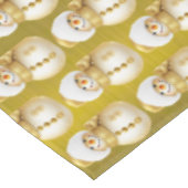 Kerstfeest Gouden Sneeuwman Winter Vakantie Tafelkleed (Gekanteld)
