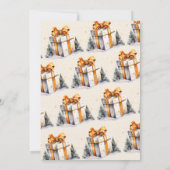 Kerstfeest Gouden Waterverf Kaart (Achterkant)