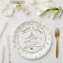 Kerstfeest Gouden Witte Sparkle en Shine