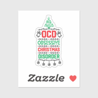 Kerstfeest Grappig cadeau voor familie - Ocd Obses Sticker