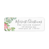 kerstfeest Greenerest Merriest kerstadres Etiket (Voorkant)