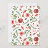 Kerstfeest Greenery Holiday Weddenschap Kaart (Achterkant)