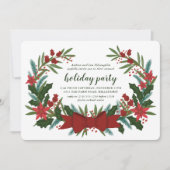 kerstfeest Greenery Wreath Holiday Kaart (Voorkant)