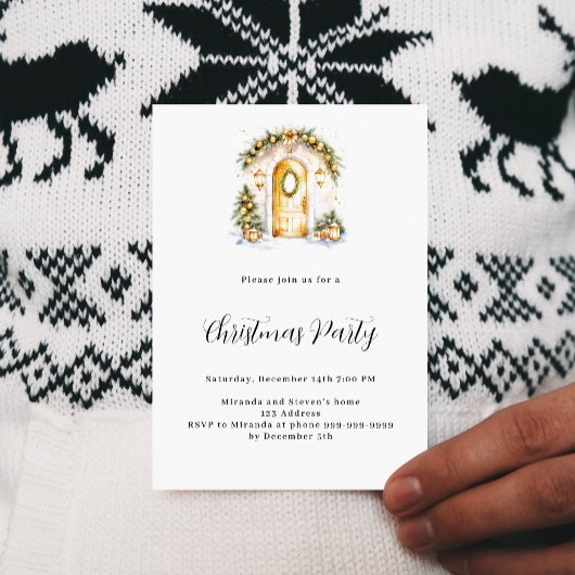 Kerstfeest groen goud boom deur wit kaart