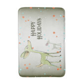 Kerstfeest Groene Herten Vakanties Schattig Badmat (Voorkant Verticaal)