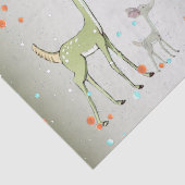 Kerstfeest Groene Herten Vakanties Schattig Tissuepapier (Detail)