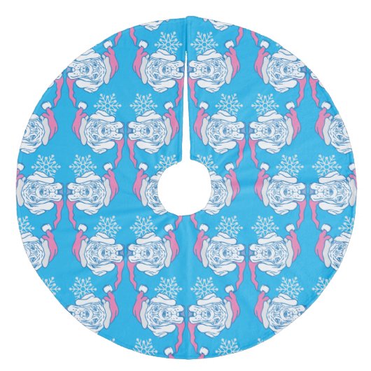 kerstfeest grote dane fleece kerstboom rok (Voorkant)