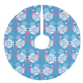 kerstfeest grote dane imitatie linnen kerstboom kleed