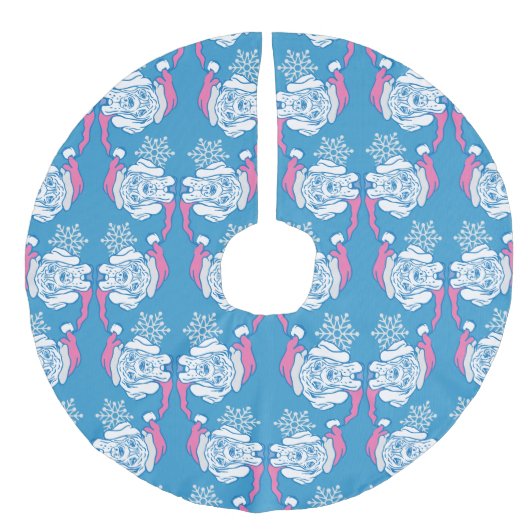 kerstfeest grote dane imitatie linnen kerstboom kleed (Voorkant)