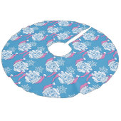 kerstfeest grote dane imitatie linnen kerstboom kleed (Gekanteld)