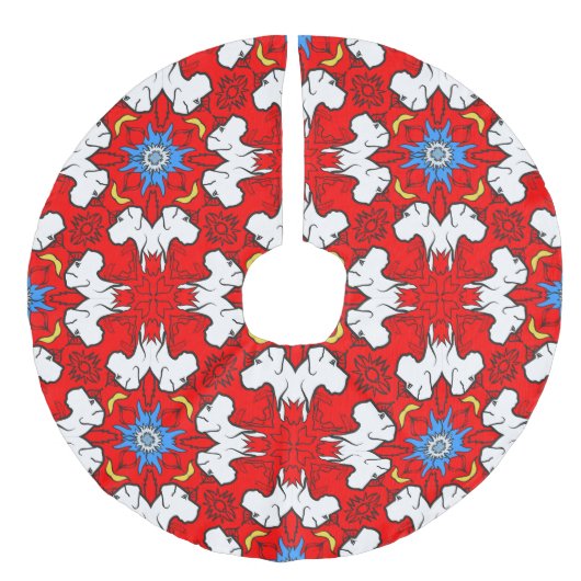 kerstfeest grote dane imitatie linnen kerstboom kleed (Voorkant)