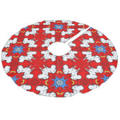 kerstfeest grote dane imitatie linnen kerstboom kleed (Gekanteld)