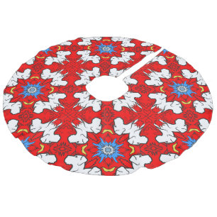 kerstfeest grote dane imitatie linnen kerstboom kleed