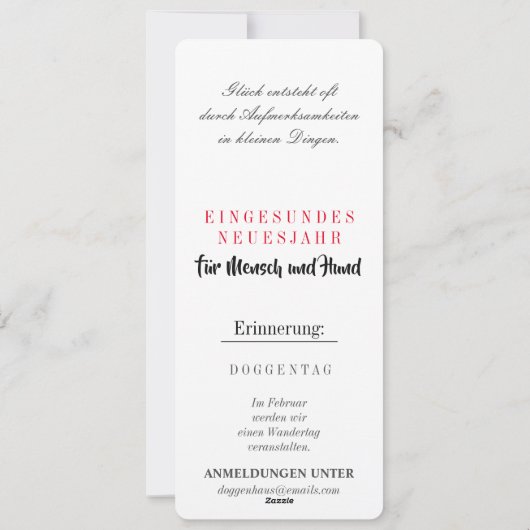 Kerstfeest Grote Deen Kaarten (Achterkant)