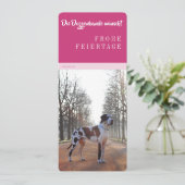 Kerstfeest Grote Deen Kaarten (Staand voorkant)