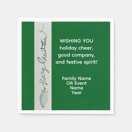 Kerstfeest gunst servet (Voorkant)