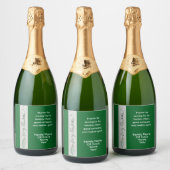 Kerstfeest gunst sparkling wijnetiket (Flessen)