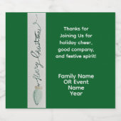 Kerstfeest gunst sparkling wijnetiket (Enkel label)