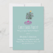 Kerstfeest Handgetekende Kerstboom Doodle Kaart (Voorkant)