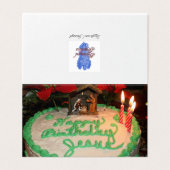 Kerstfeest "Happy Birthday Jesus" wenskaart Kaart (Buitenkant ongevouwen)