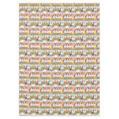 Kerstfeest Happy Birthday Tablecloth Tafelkleed (Voorkant)