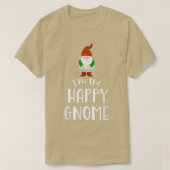 Kerstfeest Happy Gnome T-shirt (Design voorkant)