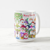 Kerstfeest Happy Snowmans Celebration Mok Gift (Voorkant rechts)