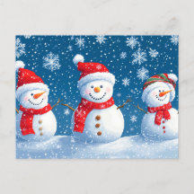 Kerstfeest Happy Snowman's