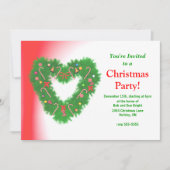 Kerstfeest Hartkrans Kaart (Voorkant)