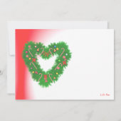 Kerstfeest Hartkrans Kaart (Achterkant)