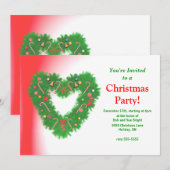 Kerstfeest Hartkrans Kaart (Voorkant / Achterkant)