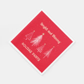 Kerstfeest helder en glanzend vakantiediner servet (Hoek)