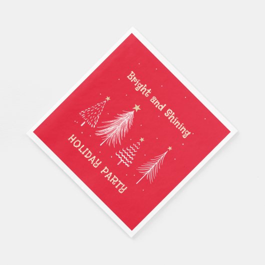 Kerstfeest helder en glanzend vakantiediner servet (Hoek)
