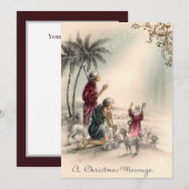 Kerstfeest  herders feestdagenkaart (Voorkant / Achterkant)