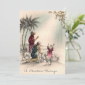 Kerstfeest  herders feestdagenkaart (Staand voorkant)