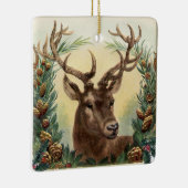 KERSTFEEST HERT ,DENNENAPPELS KRANS,RODE GROENE ED KERAMISCH ORNAMENT (Rechts)