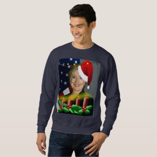 kerstfeest hillary clinton mannen sweatshirt