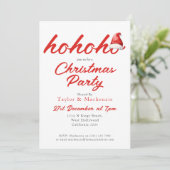 Kerstfeest Ho Ho Ho Santa Hat Kaart (Staand voorkant)
