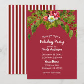 Kerstfeest Holly Berry Bloemenbessen Kaart (Voorkant / Achterkant)